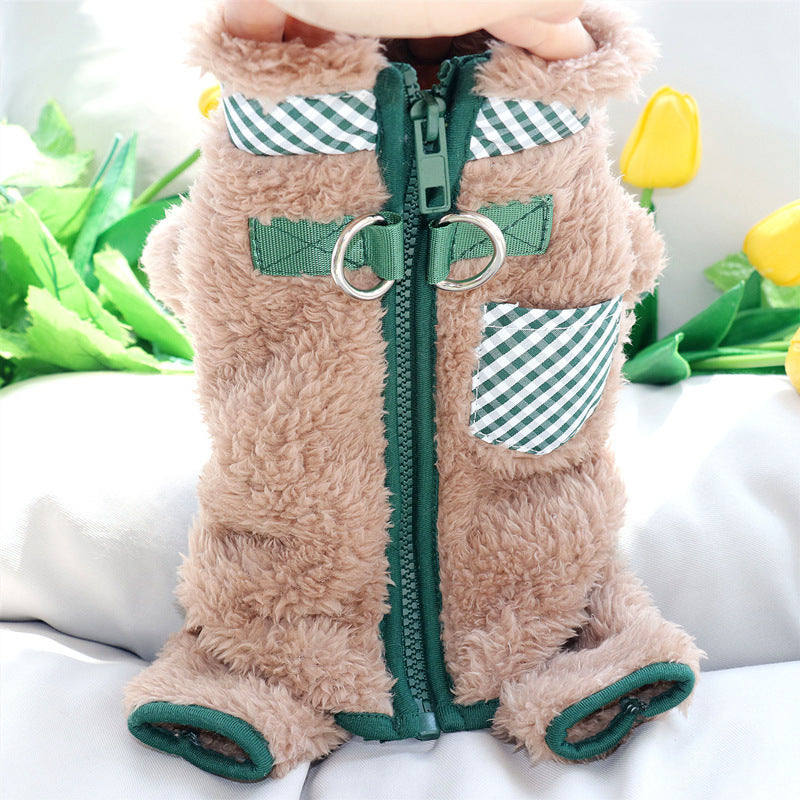 Plush Fleece Dog Coat For Small Dogs