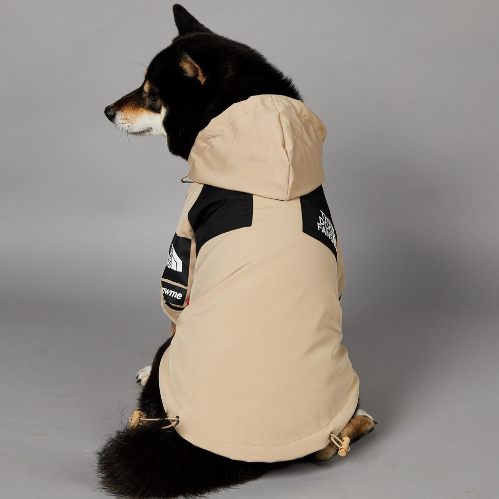Khaki “the dog fans” dog rain coat