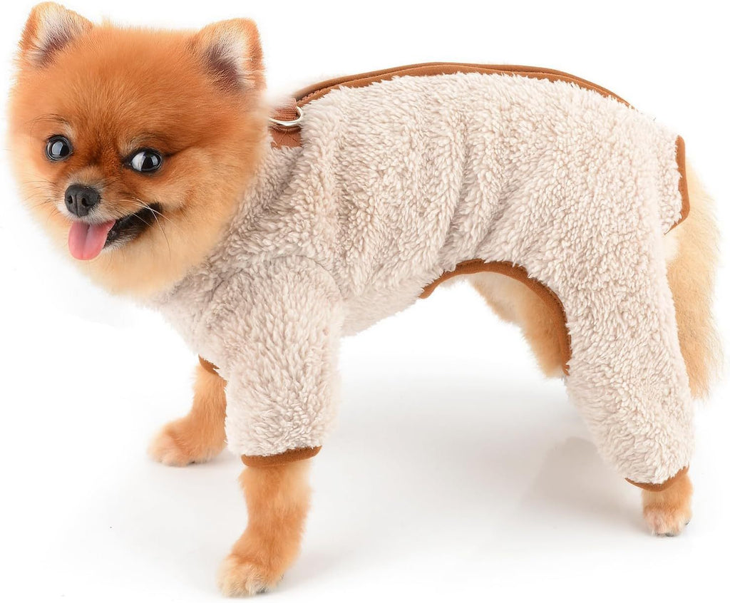 Plush Fleece Dog Coat For Small Dogs
