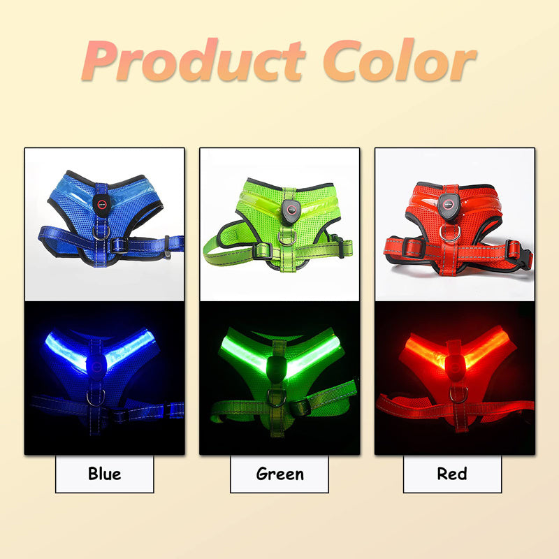 LED Rechargeable Dog Harness