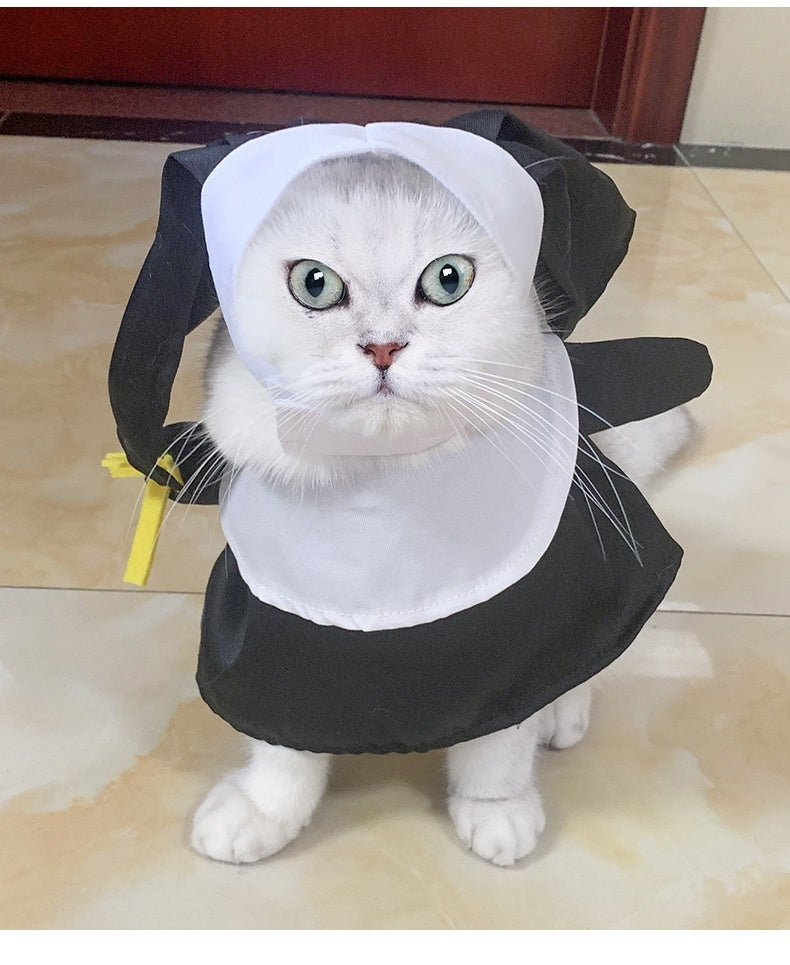 Pet Halloween Costume / Nun Dress Up