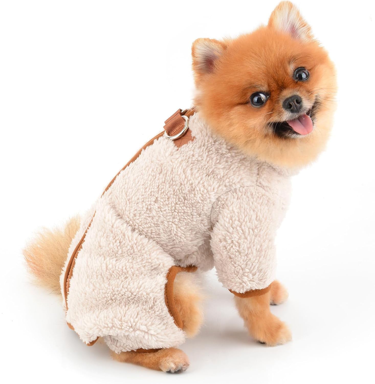 Plush Fleece Dog Coat For Small Dogs
