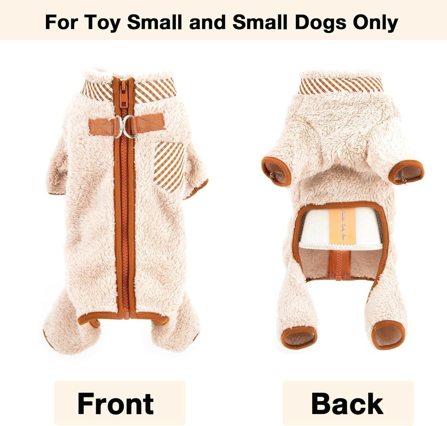 Plush Fleece Dog Coat For Small Dogs