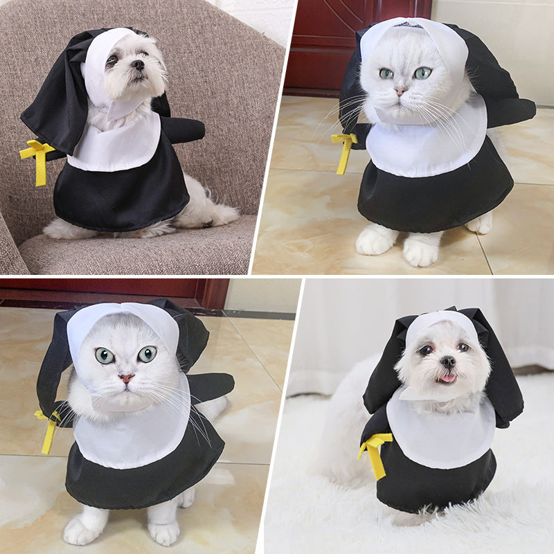 Pet Halloween Costume / Nun Dress Up